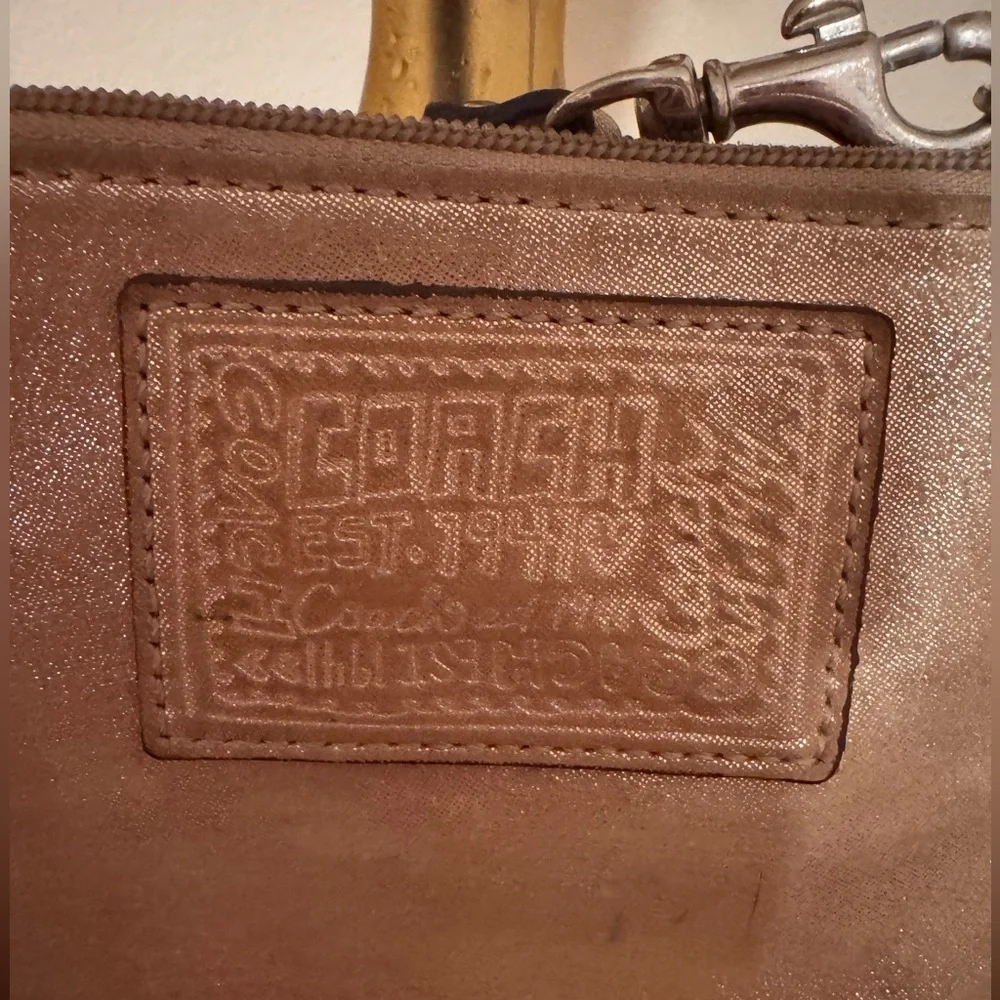 Poppy Coach Shimmering Bronze Wristlet
